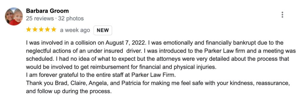 Parker Law Firm Injury Lawyers | About Our Texas Personal Injury Law Firm Contact our Bedford & Fort Worth Personal Injury Lawyer Today